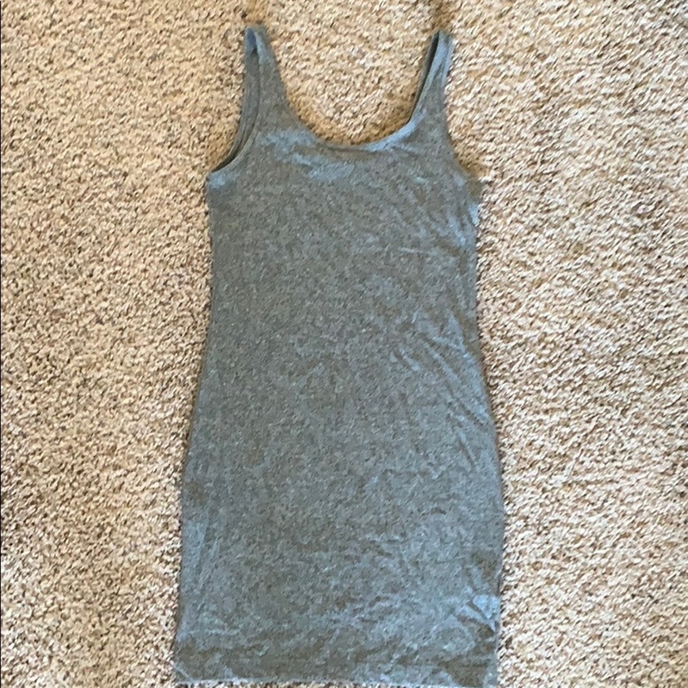 Gray stretchy bodycon dress